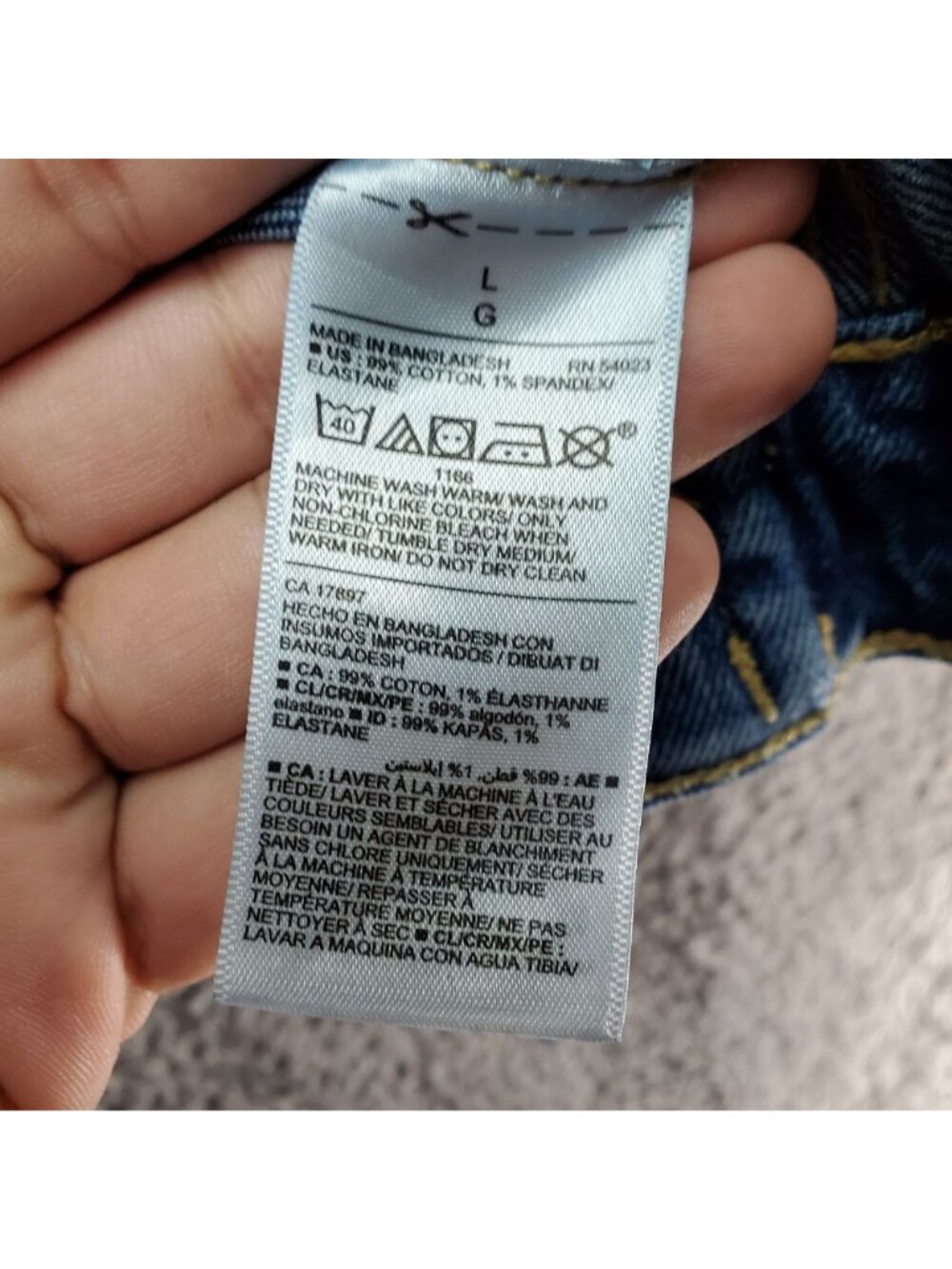 Old Navy Jacket Womens Large Blue Stretch Denim Basic Trucker Jean Jacket - Picture 3 of 7